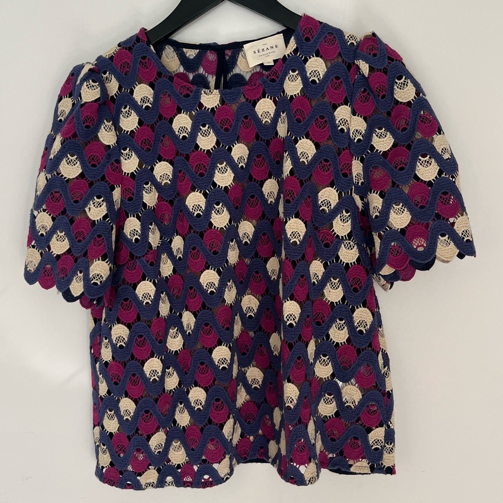 Sezane Crochet Top